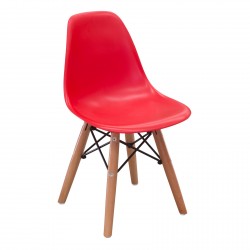 Silla Infantil Holly Base Madera Roja